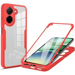 Coque intégrale Phonesta Slim Protect 360 protecteur d'écran pour Xiaomi Redmi A5 173.4mm - Rouge