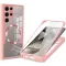 Coque intégrale Phonesta Slim Protect 360 protecteur d'écran et MagSafe pour Samsung Galaxy S24 Ultra - Rose