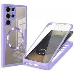 Coque intégrale Phonesta Slim Protect 360 protecteur d'écran et MagSafe pour Samsung Galaxy S25 Ultra - Violet