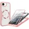 Coque intégrale Phonesta Slim Protect 360 protecteur d'écran et MagSafe pour Apple iPhone 17e/16e - Rose