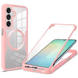 Coque intégrale Phonesta Slim Protect 360 protecteur d'écran et MagSafe pour Samsung Galaxy A26 - Rose