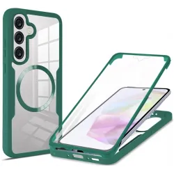 Coque intégrale Phonesta Slim Protect 360 protecteur d'écran et MagSafe pour Samsung Galaxy A36/A56 - Vert