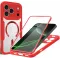 Coque intégrale Phonesta Slim Protect 360 protecteur d'écran et MagSafe pour Apple iPhone 17 Pro - Rouge