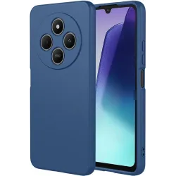 Coque arrière en silicone Phonesta Soft Silk pour Xiaomi Redmi 14C / Xiaomi Poco C75 - Bleu foncé