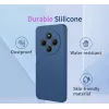 Coque arrière en silicone Phonesta Soft Silk pour Xiaomi Redmi 14C / Xiaomi Poco C75 - Bleu foncé 2