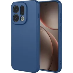Coque arrière en silicone Phonesta Soft Silk pour Oppo Find X9 - Bleu foncé