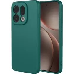 Coque arrière en silicone Phonesta Soft Silk pour Oppo Find X9 - Vert foncé