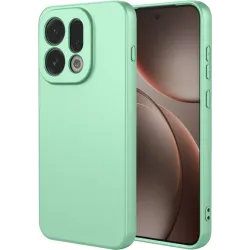 Coque arrière en silicone Phonesta Soft Silk pour Oppo Find X9 - Vert matcha