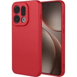 Coque arrière en silicone Phonesta Soft Silk pour Oppo Find X9 - Rouge