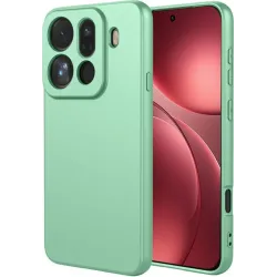 Coque arrière en silicone Phonesta Soft Silk pour Oppo Find X9 Pro - Vert matcha