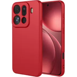 Coque arrière en silicone Phonesta Soft Silk pour Oppo Find X9 Pro - Rouge