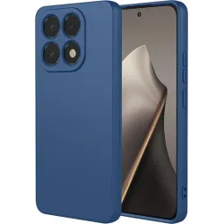 Coque arrière en silicone Phonesta Soft Silk pour Xiaomi 15T - Bleu foncé