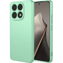 Coque arrière en silicone Phonesta Soft Silk pour Xiaomi 15T - Vert matcha