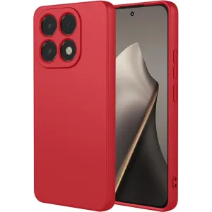Coque arrière en silicone Phonesta Soft Silk pour Xiaomi 15T - Rouge