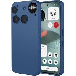 Coque arrière en silicone Phonesta Soft Silk pour Nothing Phone (3) - Bleu foncé