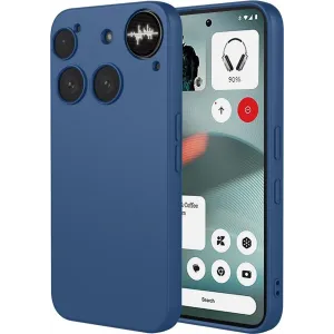 Coque arrière en silicone Phonesta Soft Silk pour Nothing Phone (3) - Bleu foncé