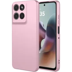 Coque arrière en silicone Phonesta Soft Silk pour Motorola Moto G56 - Rose