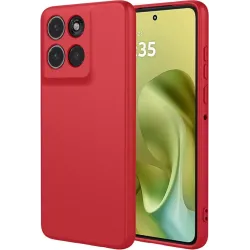 Coque arrière en silicone Phonesta Soft Silk pour Motorola Moto G86 - Rouge
