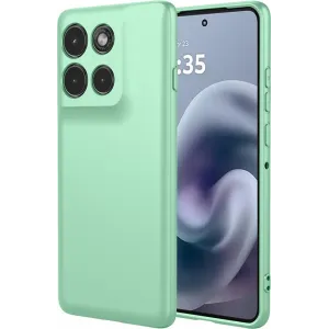 Coque arrière en silicone Phonesta Soft Silk pour Motorola Moto G86 Power - Vert matcha