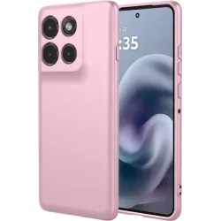 Coque arrière en silicone Phonesta Soft Silk pour Motorola Moto G86 Power - Rose