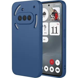 Coque arrière en silicone Phonesta Soft Silk pour Nothing Phone (3a) - Bleu foncé
