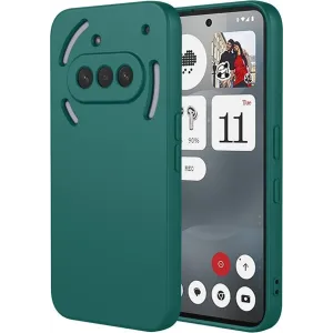 Coque arrière en silicone Phonesta Soft Silk pour Nothing Phone (3a) - Vert foncé