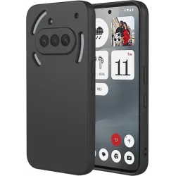 Coque arrière en silicone Phonesta Soft Silk pour Nothing Phone (3a) - Noir