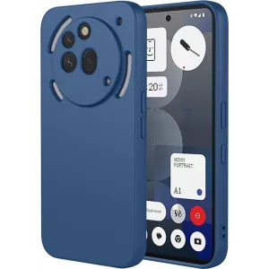 Coque arrière en silicone Phonesta Soft Silk pour Nothing Phone (3a) Pro - Bleu foncé