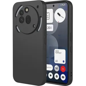 Coque arrière en silicone Phonesta Soft Silk pour Nothing Phone (3a) Pro - Noir
