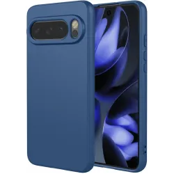 Coque arrière en silicone Phonesta Soft Silk pour Google Pixel 10 / 10 Pro - Bleu foncé