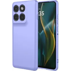 Coque arrière en silicone Phonesta Soft Silk pour Motorola Edge 60 Pro - Violet