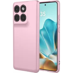 Coque arrière en silicone Phonesta Soft Silk pour Motorola Edge 60 / Edge 60 Fusion - Rose