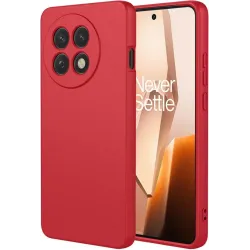 Coque arrière en silicone Phonesta Soft Silk pour OnePlus 13R - Rouge