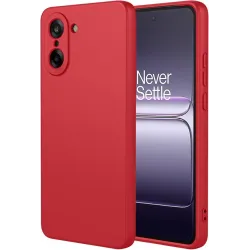 Coque arrière en silicone Phonesta Soft Silk pour OnePlus Nord CE5 - Rouge