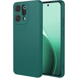 Coque arrière en silicone Phonesta Soft Silk pour Oppo Reno14 - Vert foncé