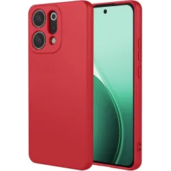 Coque arrière en silicone Phonesta Soft Silk pour Oppo Reno14 - Rouge