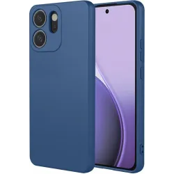 Coque arrière en silicone Phonesta Soft Silk pour Oppo Reno14 F/FS - Bleu foncé