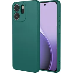 Coque arrière en silicone Phonesta Soft Silk pour Oppo Reno14 F/FS - Vert foncé