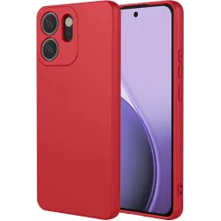 Coque arrière en silicone Phonesta Soft Silk pour Oppo Reno14 F/FS - Rouge