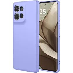 Coque arrière en silicone Phonesta Soft Silk pour Motorola Edge 50 - Violet