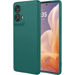 Coque arrière en silicone Phonesta Soft Silk pour Motorola Edge 50 Fusion - Vert foncé