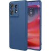 Coque arrière en silicone Phonesta Soft Silk pour Motorola Edge 50 Pro - Bleu foncé 0