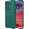 Coque arrière en silicone Phonesta Soft Silk pour Motorola Edge 50 Pro - Vert foncé 0