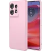 Coque arrière en silicone Phonesta Soft Silk pour Motorola Edge 50 Pro - Rose 0