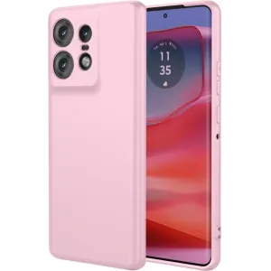 Coque arrière en silicone Phonesta Soft Silk pour Motorola Edge 50 Pro - Rose