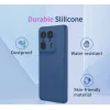 Coque arrière en silicone Phonesta Soft Silk pour Motorola Edge 50 Ultra - Vert foncé 5