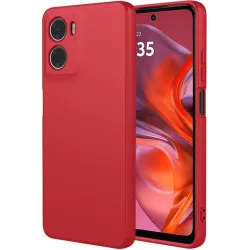 Coque arrière en silicone Phonesta Soft Silk pour Motorola Moto G05 / Moto E15 - Rouge
