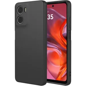 Coque arrière en silicone Phonesta Soft Silk pour Motorola Moto G05 / Moto E15 - Noir