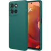 Coque arrière en silicone Phonesta Soft Silk pour Motorola Moto G17/G17 Power/G15/G15 Power - Vert foncé
