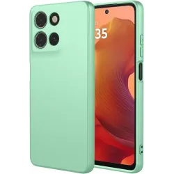 Coque arrière en silicone Phonesta Soft Silk pour Motorola Moto G17/G17 Power/G15/G15 Power - Vert matcha